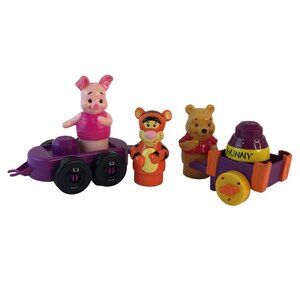 Mega Bloks Disney Winnie the Pooh Piglet Tigger‎ Honey Pot Purple Cart Train